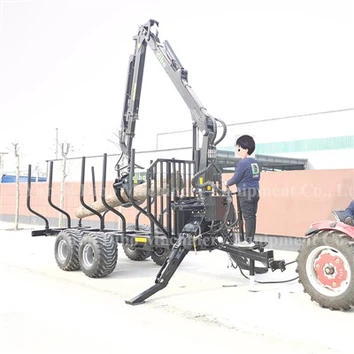 Log Trailer nrog Crane